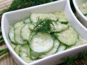German cucumber and Parsley Salad